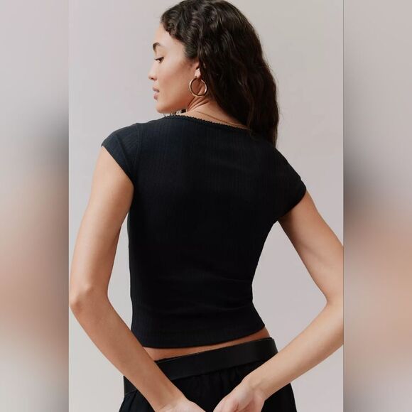 NWOT BDG Callie Short Sleeve Baby Tee - missing little bow on front - Picture 5 of 5